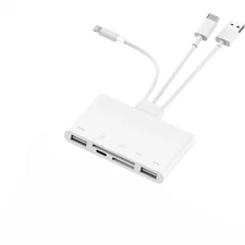 5 in 1 Memory Card Reader USB 3.0 OTG Adapter SD Card Reader For iPhone/iPad LOT