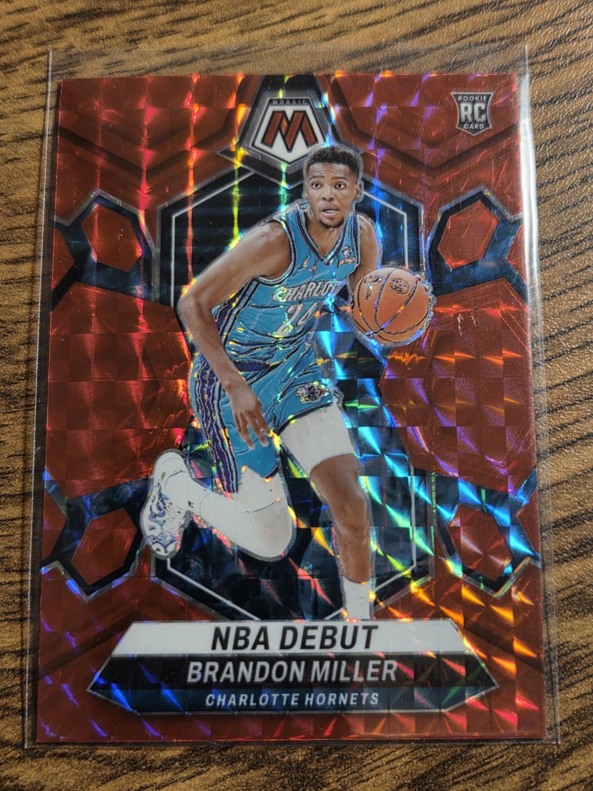 2023-24 Panini Mosaic - NBA Debut Brandon Miller #252 Red Mosaic Prizm (RC)