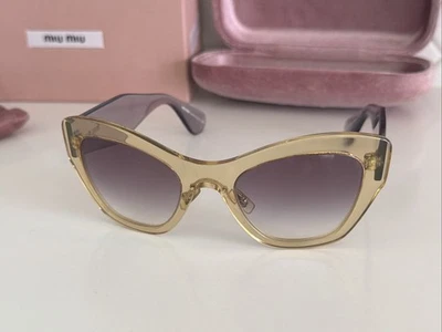 MIU MIU Yellow Transparent  Cat eye Sunglasses Miu Miu Eyewear Women main image 4