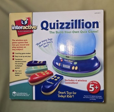 NIB 2014 QUIZZILLION ELECTRONIC LEARNING GAME FOR KIDS BUILD YOUR OWN QUIZ GAME