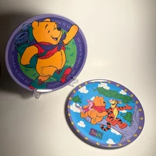 Vintage Disney WINNIE THE POOH Lot of 2 8" Plastic Plate Zak Designs