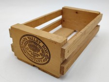 VTG Napa Valley Wooden Crate 10-Cassette Tape Storage Case Sunflower Label