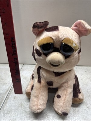 Feisty Pets Mort The Snort Snarling Spotted Brown & Pink Pig