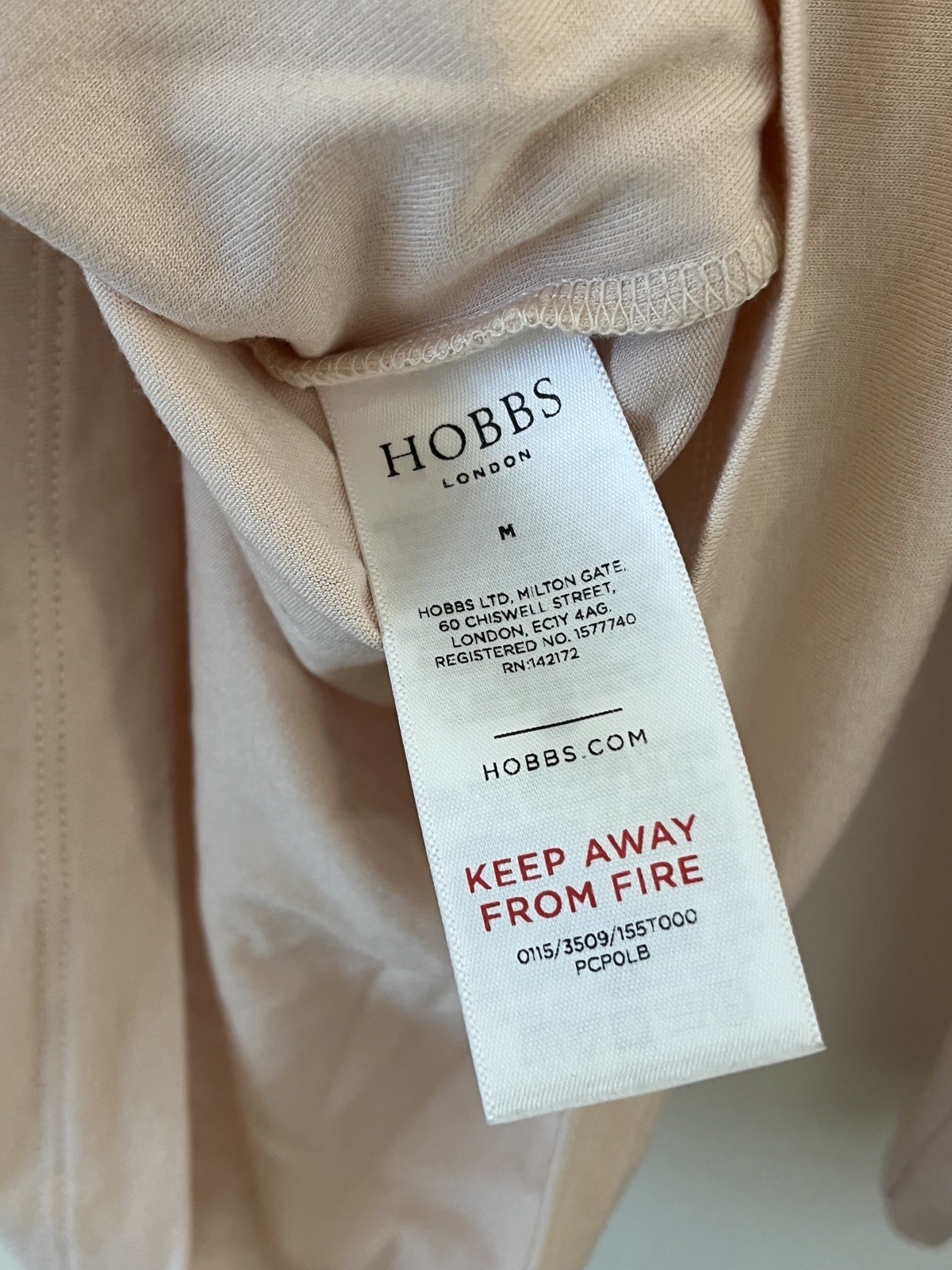 HOBBS 3/4 Sleeve Double Layer Jersey Top Scoop Neck Size M pink