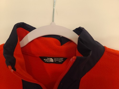 The North Face Boy's Fiery Red Glacier Fleece Pullover Large 14/16 - Picture 6 of 8