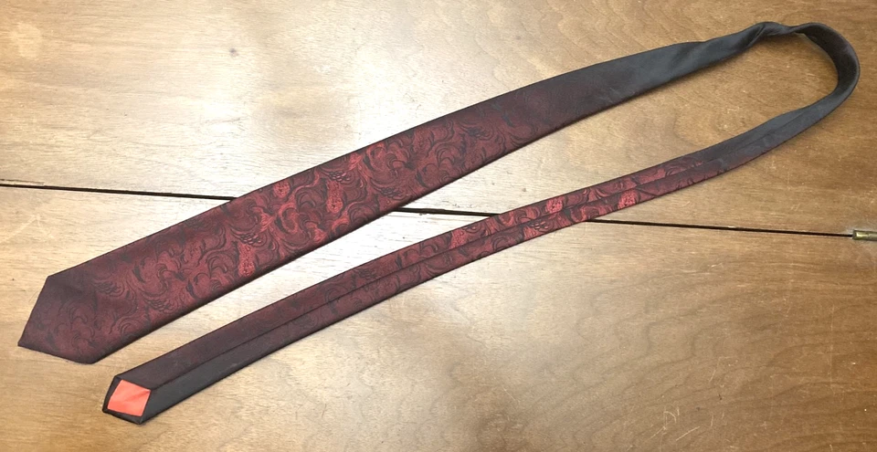 Black and Red Ombre Jacquard Wemlon Wembley Tie 56" x 3" for Blue Black or Gray - Image 3 of 4