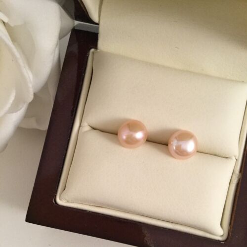 Vintage Jewellery 14KT Gold Pearl Earrings Antique Deco Jewelry ear rings 14 KT - Picture 2 of 6