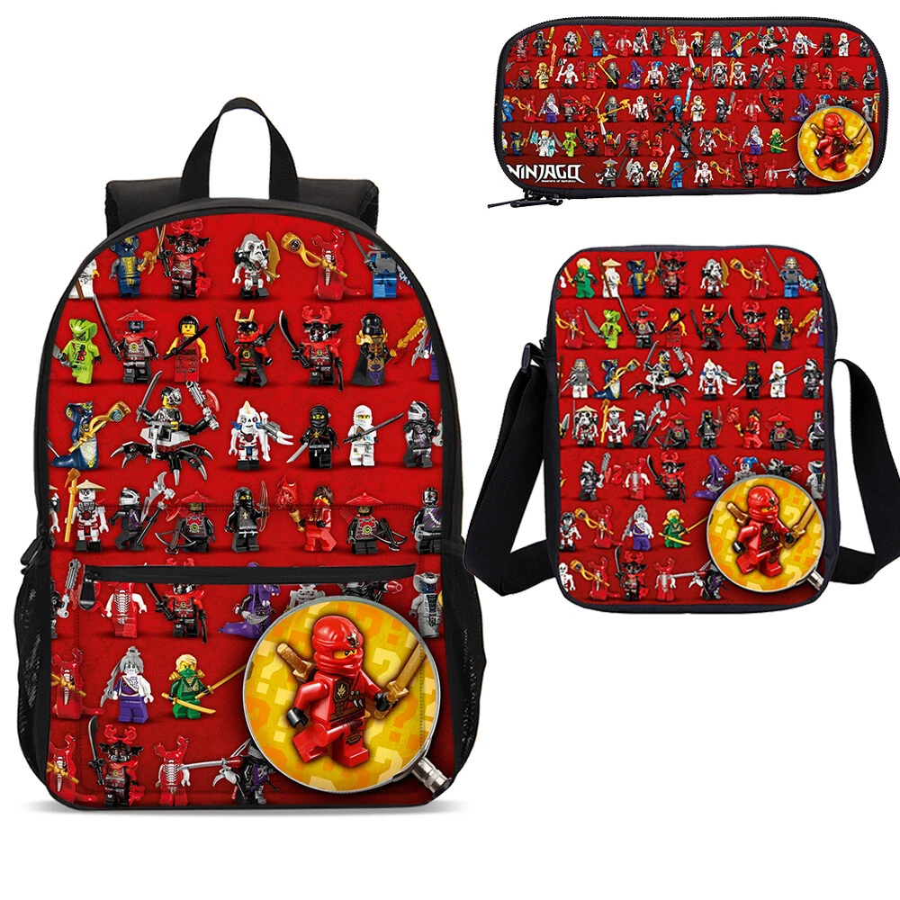 Ninjago Movie Cartoon Backpack Set, Back to School Gift for Kid