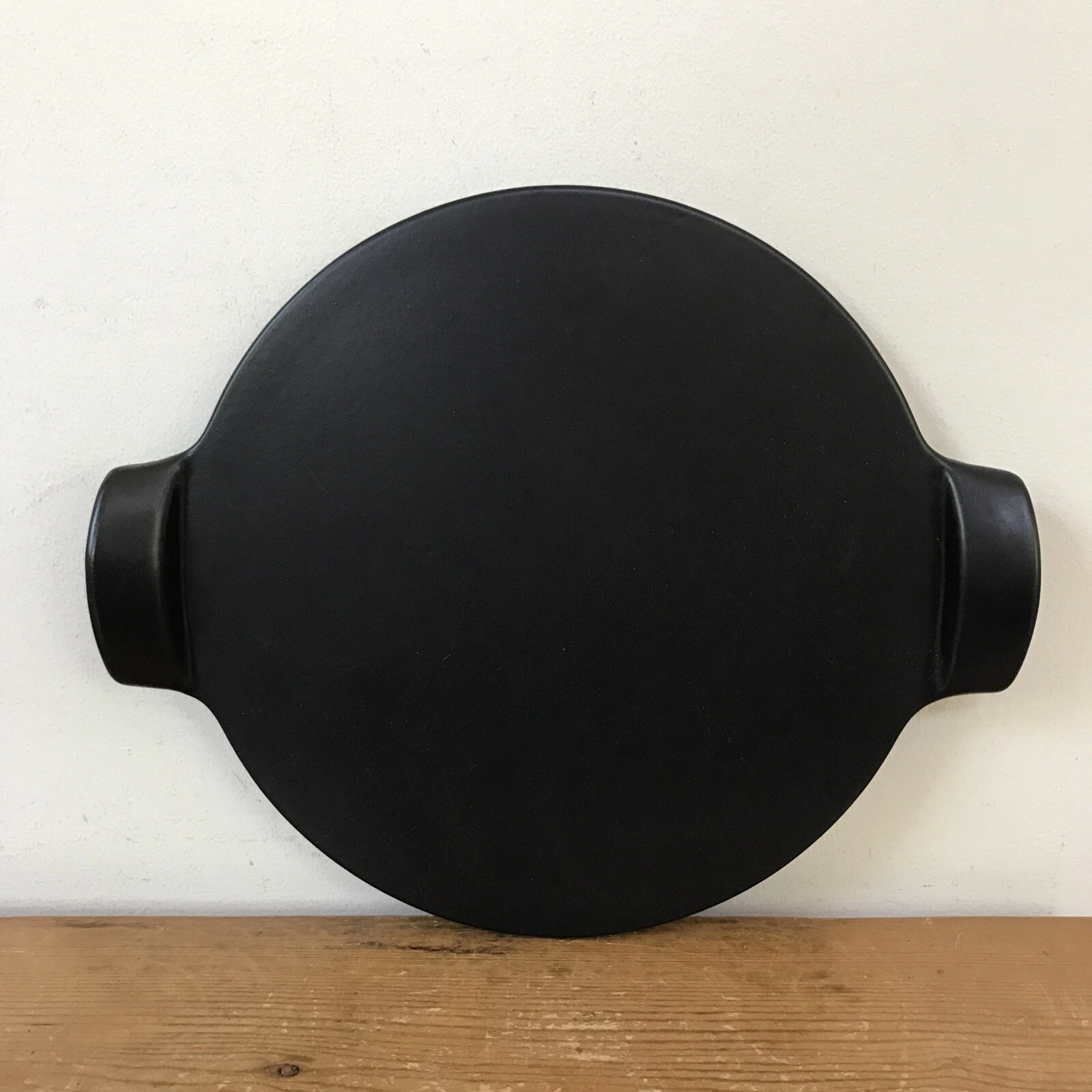 Emile Henry Black Flame Pizza Stone Porcelain Stoneware Pan Dish 10" France