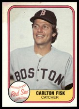1981 Fleer #224 Carlton Fisk Boston Red Sox Baseball