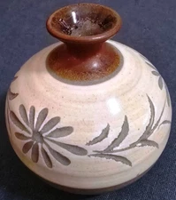 Very Nice Pottery Style Incense Holder Bud Vase