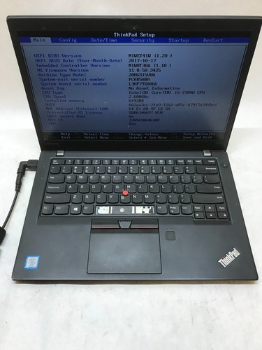 Lenovo ThinkPad T470S 14" Intel i5-7300U 8GB RAM NO HDD/OS Missing Space Bar -DW - Picture 3 of 8