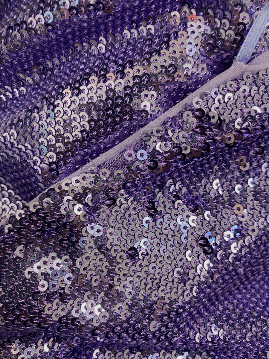 【The Attico】 Audrey sequinedミニドレス $1100 The Attico Women's Purple Audrey Sequin Mini Dress