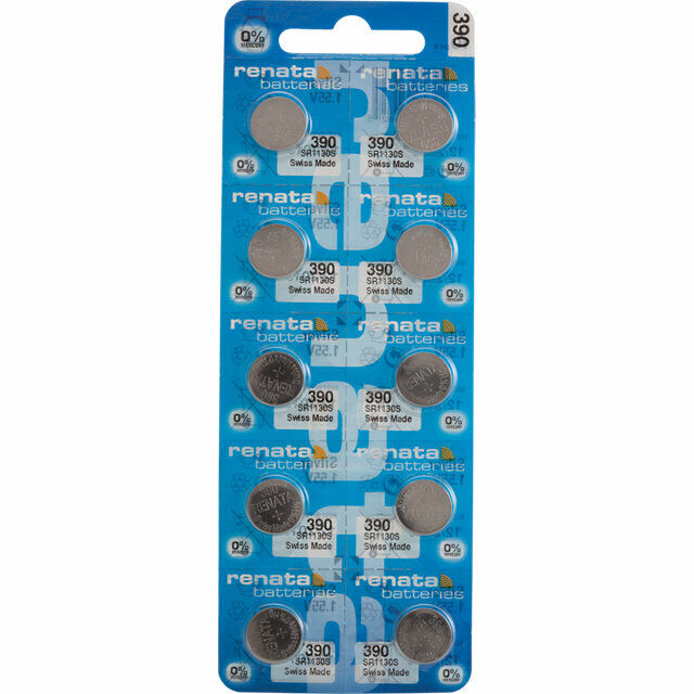10 x Renata 390 Watch Batteries, SR1130SW Battery | Shipped from USA