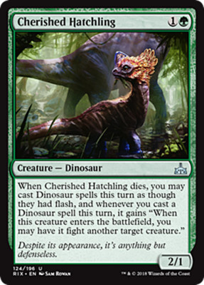 CHERISHED HATCHLING ~mtg NM Rivals of Ixalan Unc x4