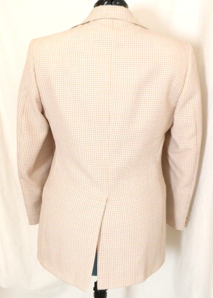 Vtg Levi's Panatela Brown Plaid Shoulder Pad 2-Button Blazer Jacket Women's M/L - Изображение 4 из 4