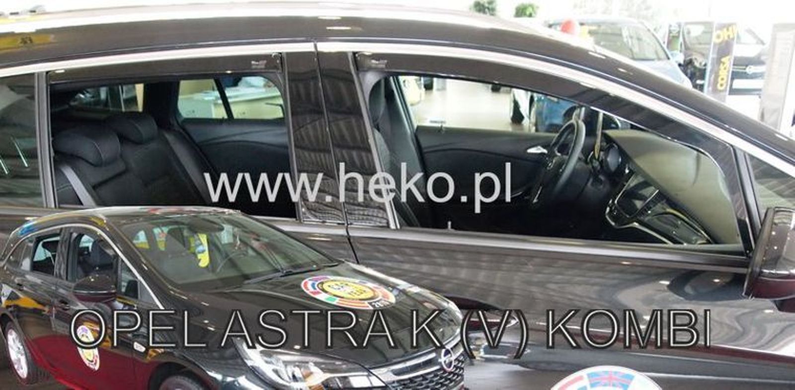 Déflecteurs de vent HEKO anti-bruit pour vitre Opel Astra K Break