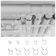 250Pcs Hose Clamp Fastener Fuel Fixed Connection Double Line