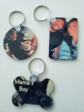 Design Your Personalized Custom Keychain 2 side photo, logo and text, Best Gifts