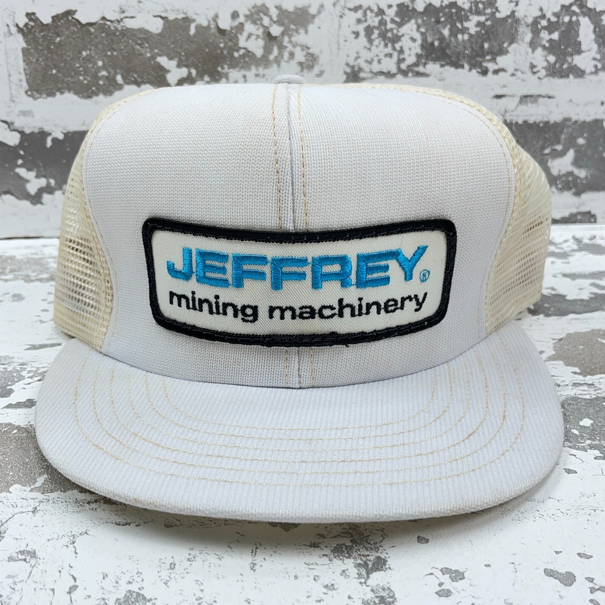 Vintage Coal Mining Trucker Hat Cap Snap Back Mesh 80s USA