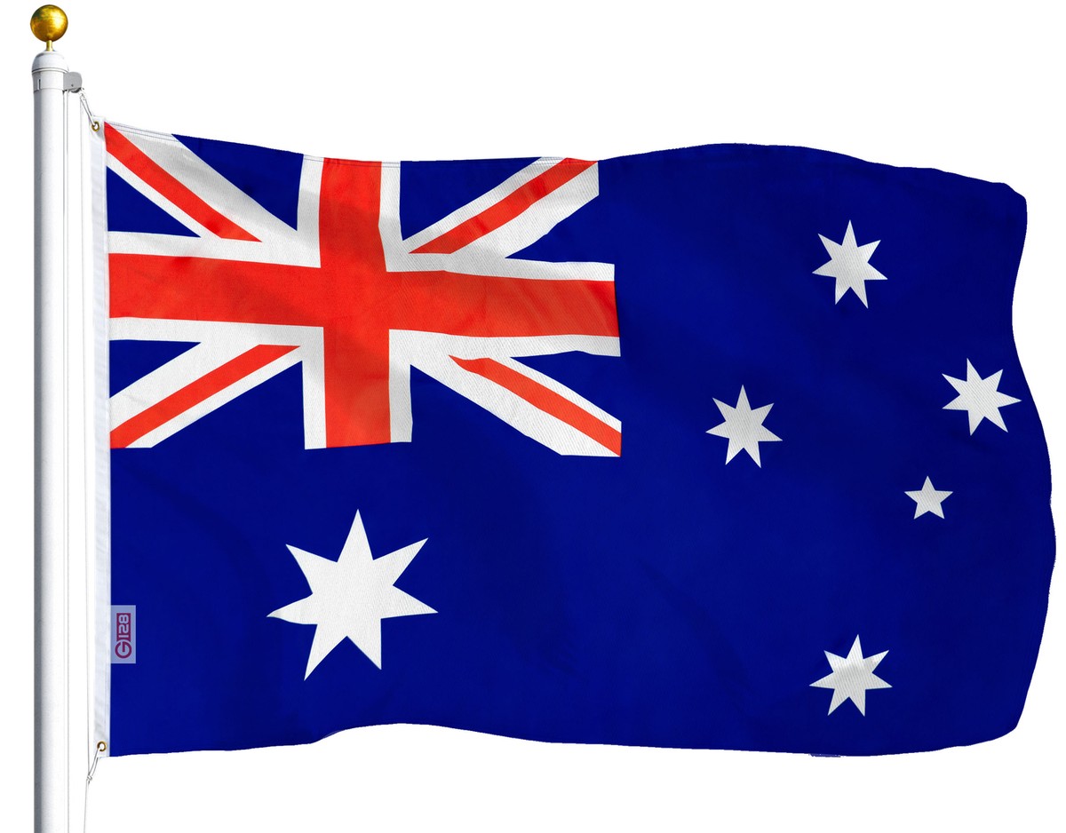 オーストラリア国旗3枚セット G128 Combo Pack: 3x5 Ft 75D Printed USA American Flag & Australia