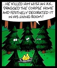 He Killed Him With An Axe Dragged The Corpse Home Festively Decorated It MAGNET