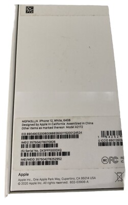 Apple iPhone 12 - 64 GB - White BOX Only - No Phone , No