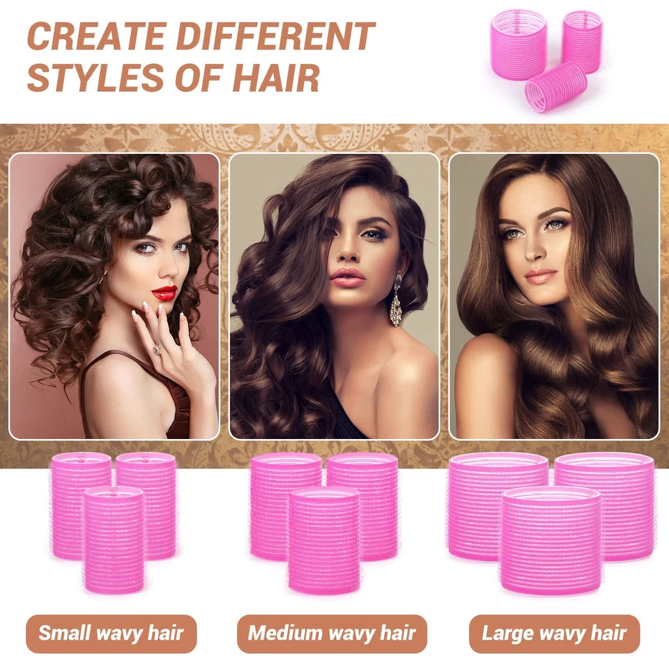 Lockenwickler selbsthaftend 24-teiliges Set mit 12 hitzebeständigen Lockenwic... - Bild 3 von 4