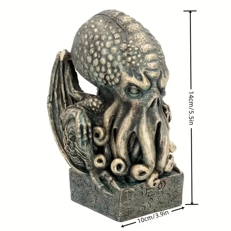 Estatua de Cthulhu Resina Figura Mitológica Pulpo Eldritch Dios Escultura Soñador Foto 4 de 4