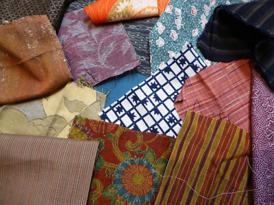 20 pieces Japanese Fabric Bundle of Kimono Scrap Remnants