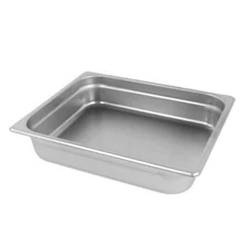 1/2-Size Anti-Jam Stainless Steel Steam Table Pans Hotel Food Prep Pan 2-1/2" D