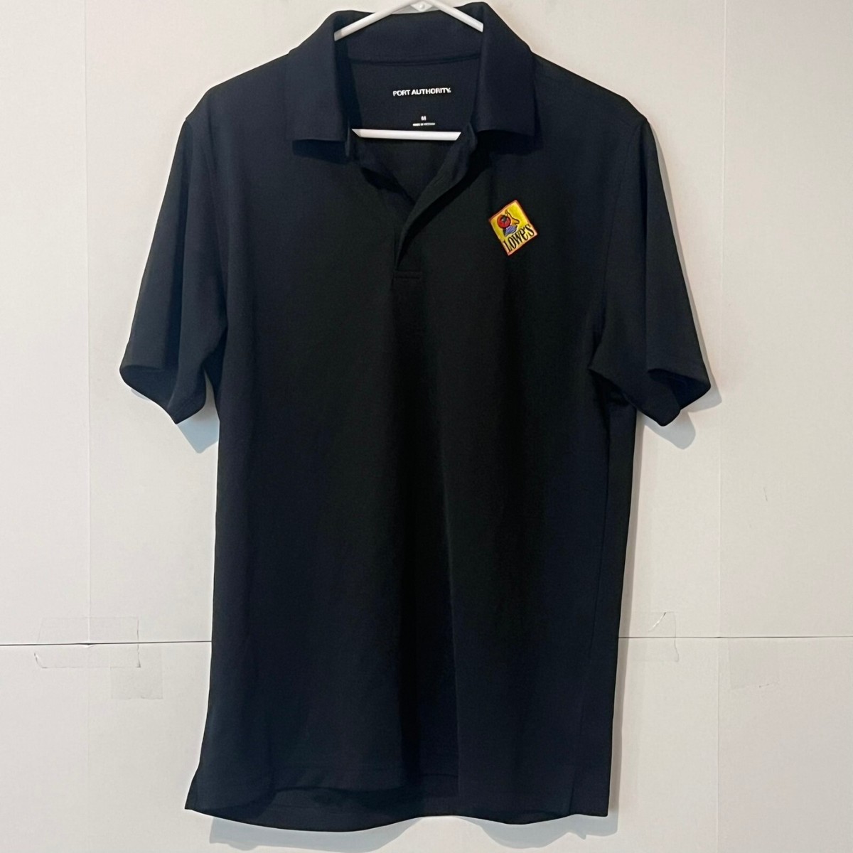 Port Authority Mens Polo Shirt Size M Black Lowes Employee Worker