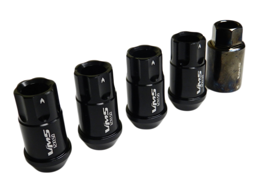 BLACK 20 LOCKING LUG NUTS W/ KEY FOR 0814 HYUNDAI GENESIS 2.0 3.8 4CYL
