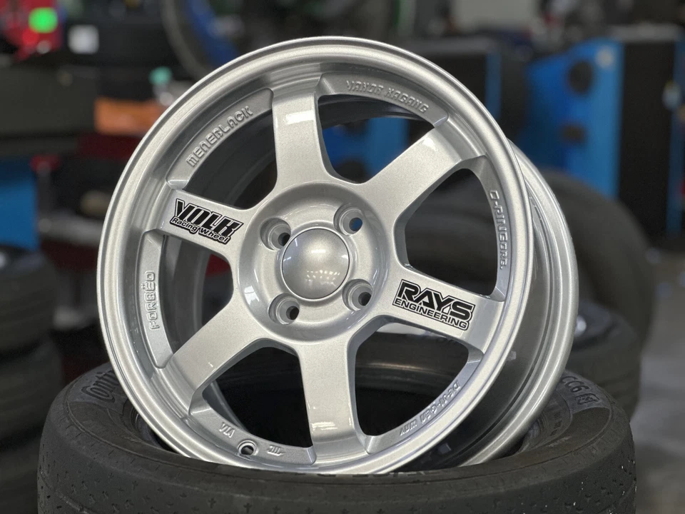 New 15x6.5 ET40 D1 TE37 OG Design (4 Wheel) 4x100 fit HONDA TOYOTA MAZDA Silver — 第 3/4 张图片