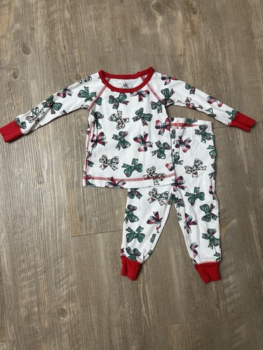 Disney Parks Minnie Mouse Christmas Bow Pajamas 18 Months - Picture 2 of 4