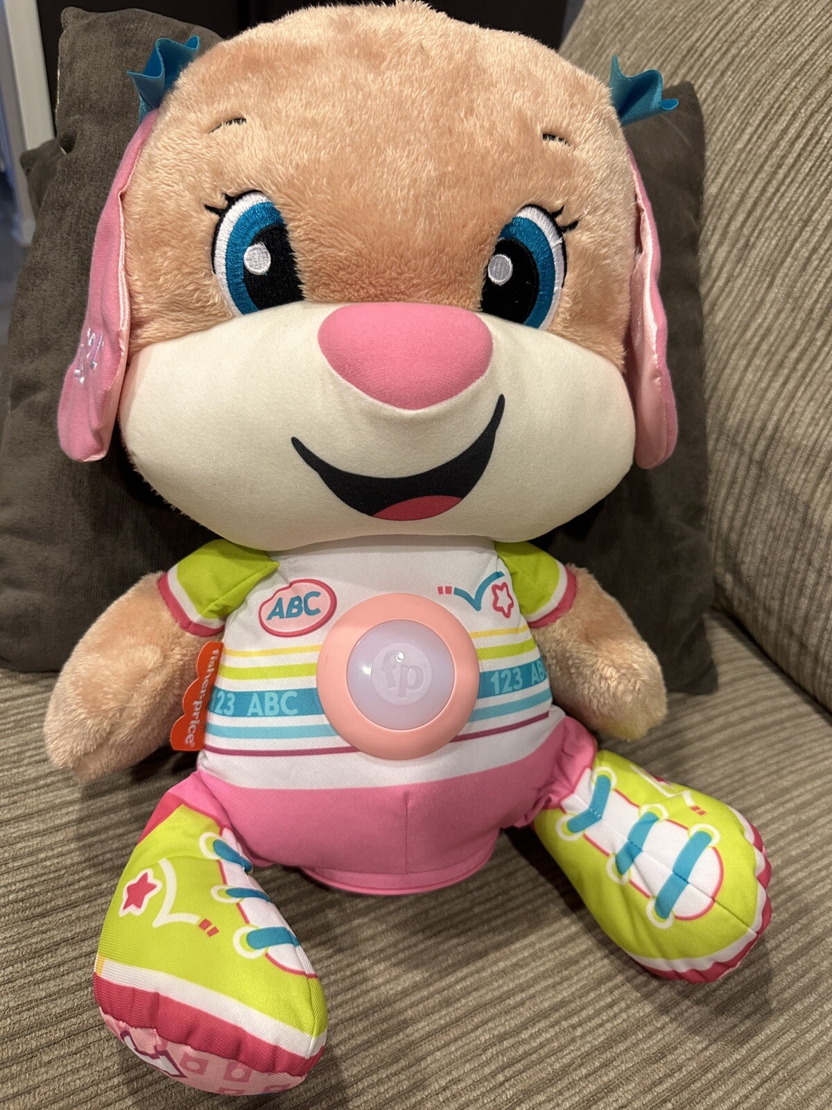 Fisher Price Laugh and Learn Smart Stages Sis Puppy Plush Toddlers Preschool