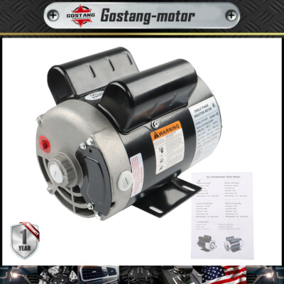 Air Compressor Electic Motor 3.7HP 3450RPM Duty 56Frame 1 Phase 5/8'' Shaft 230V