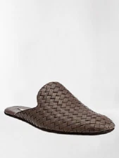 New Stylish Brown Chitai Woven Handmade Stiched Leather Casual Mules For Men