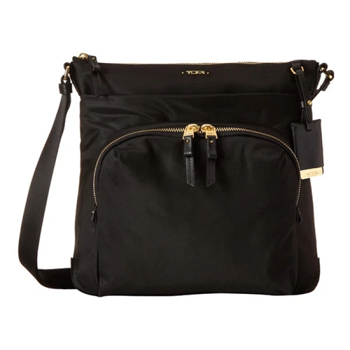 New Tumi Voyageur Capri Crossbody Shoulder Bag Black Nylon 10’ Travel AUTHENTIC