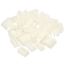 40Pcs 4mm ID Plastic Kitchen Sink Rack Feet Replacement White