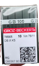 100PCS Groz Beckert DBXK5 Embroidery Sewing Machine Needles NM 75/11