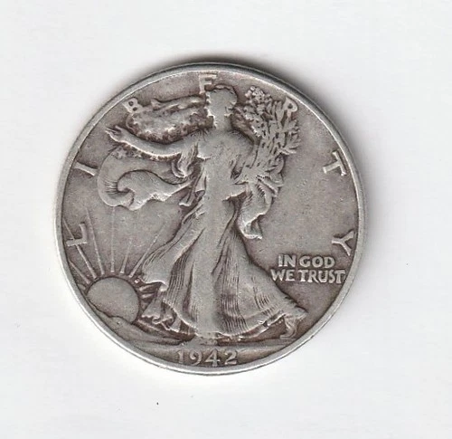 1942 Walking Liberty Half Dollar 90% Silver XF++ condition. Inv#318