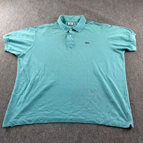 Lacoste Poloshirt Herren UK 4XL Türkis Grün Classic Fit Kurzarm Größe 9