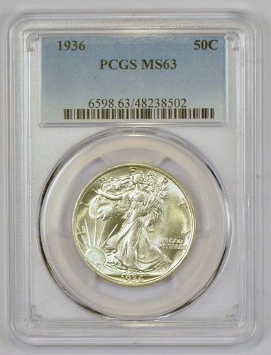 Photo of a 1936-P Walking Liberty Half Dollar from an eBay listing that sold on Jul 21, 2026