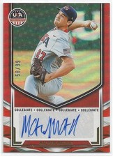 2025 Panini Stars & Stripes Matthew Matthijs Signatures Red Auto #NTS-MM 58/99