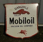 Vintage style Mobilgas Mobiloil Oil Gargoyle Vacuum Porcelain Sign Gas Station