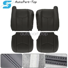 For 2003-2006 Chevy Avalanche 1500 2500 Driver & Passenger Seat Cover Dark Gray