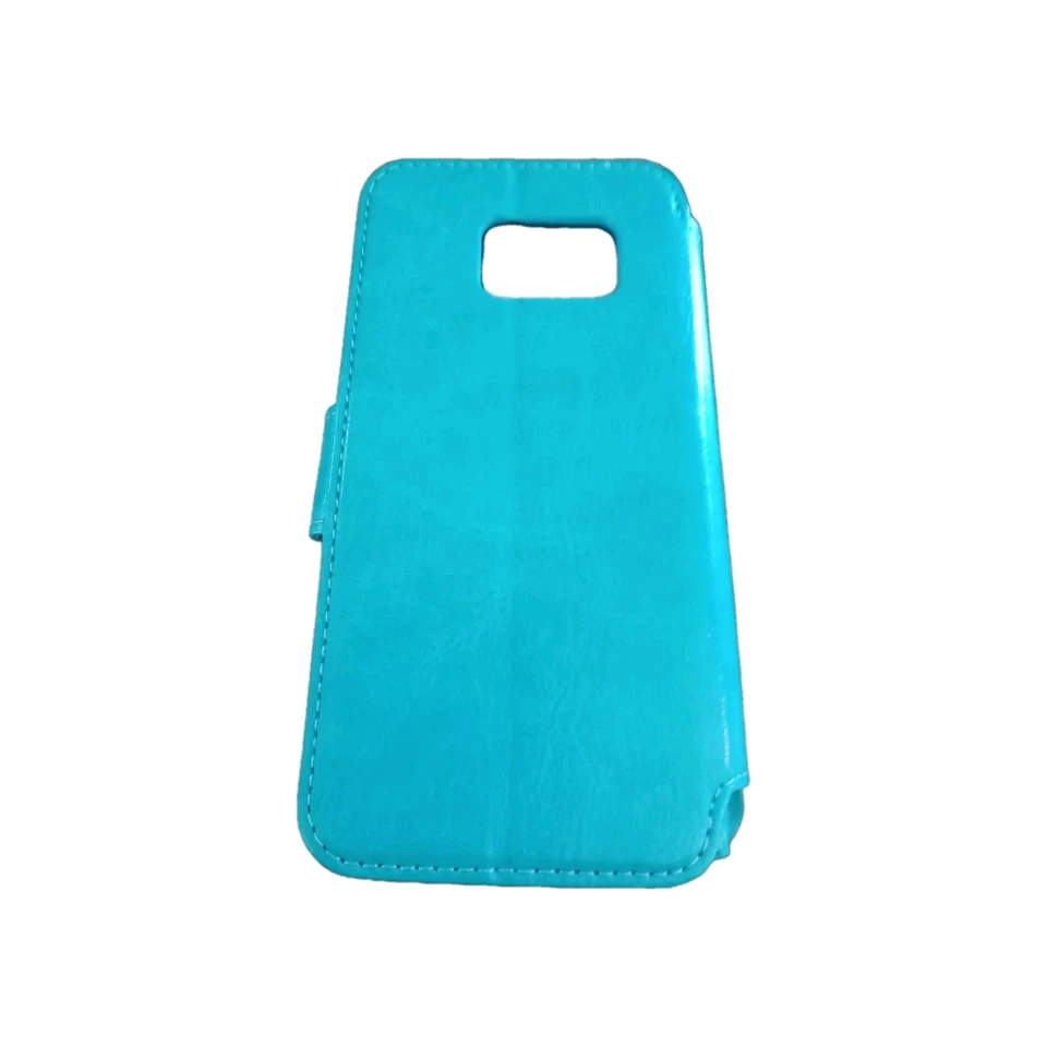 Luxury Flip Cover Stand Wallet Leather Case for Samsung Galaxy S6 Edge Blue - Image 3 of 4