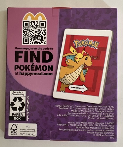 2024 McDonald’s Happy Meal Toy Pokémon #3 Koraidon Sticker Activity Sheet - New - Picture 2 of 2