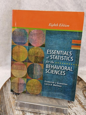 #ad Essentials of Statistics for the Behavioral Sciences 8th Ed. Gravetter PB $29.75